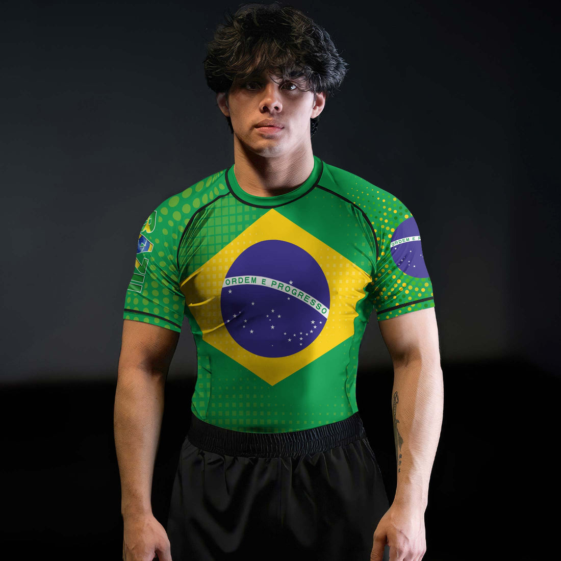 Brazil Flag Rash Guard