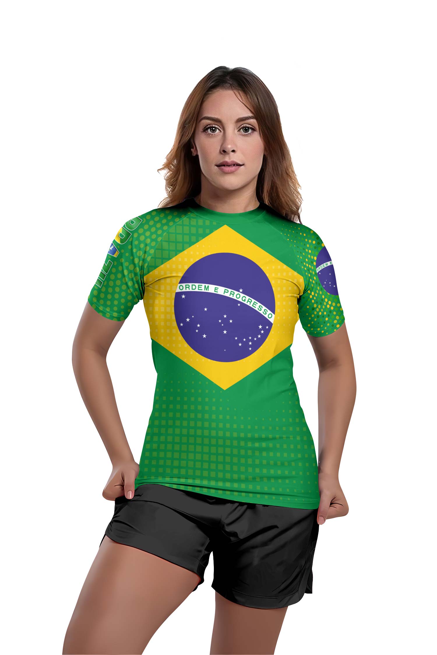 Brazil Flag Rash Guard
