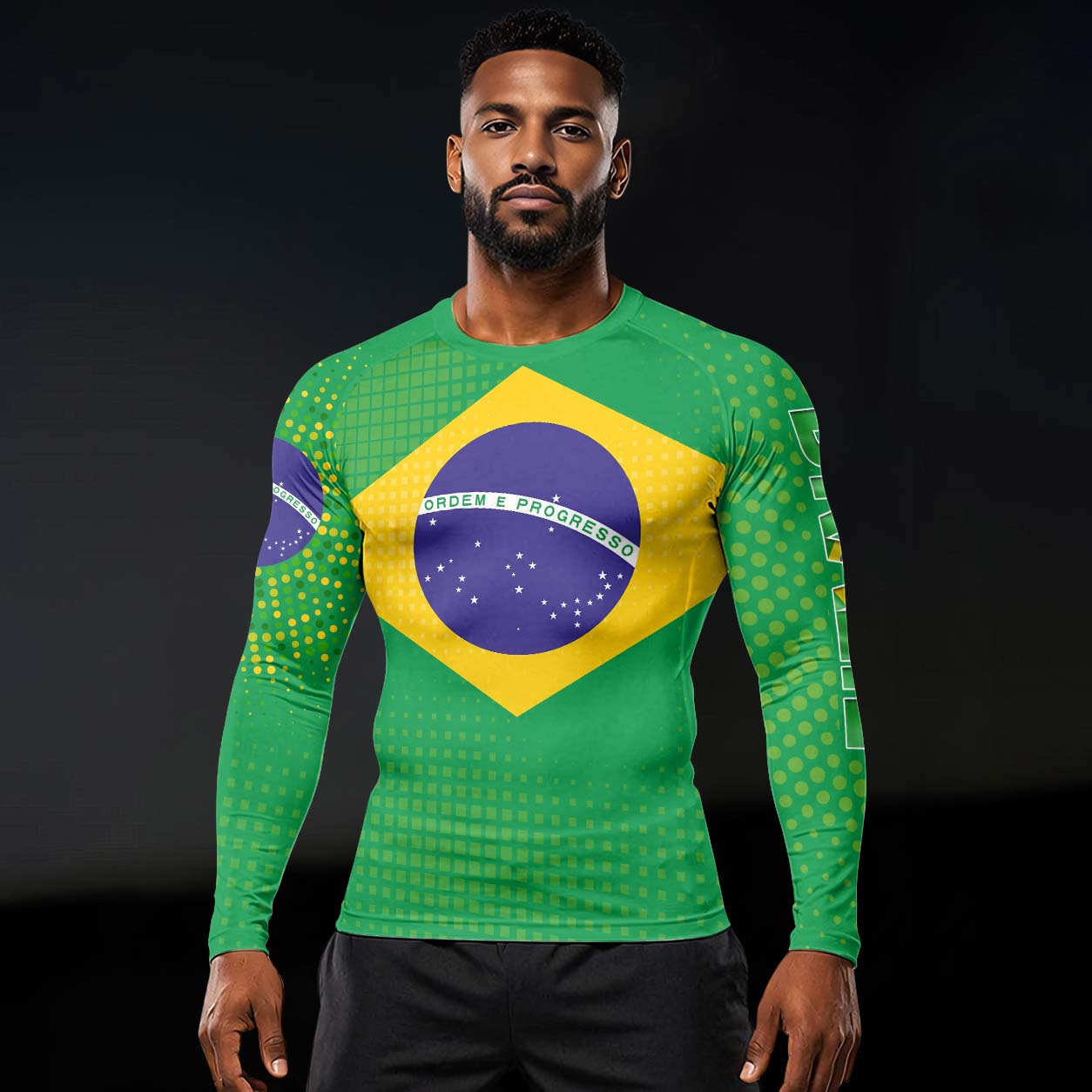 Brazil Flag Rash Guard