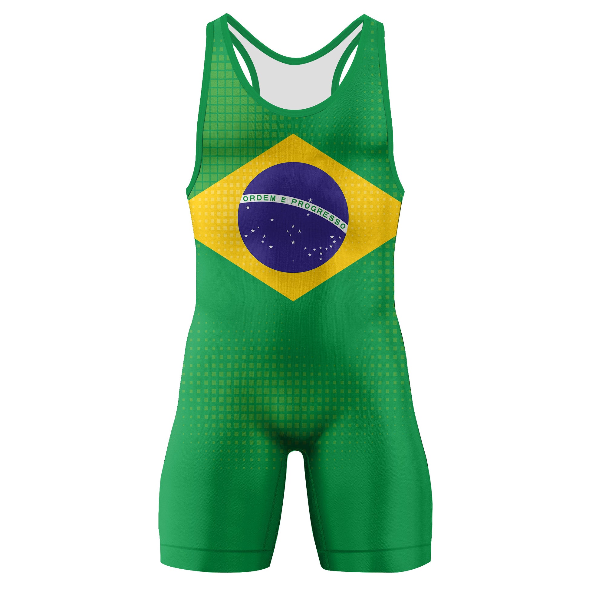 Brazil Flag Wrestling Singlet