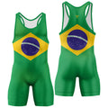 Brazil Flag Wrestling Singlet