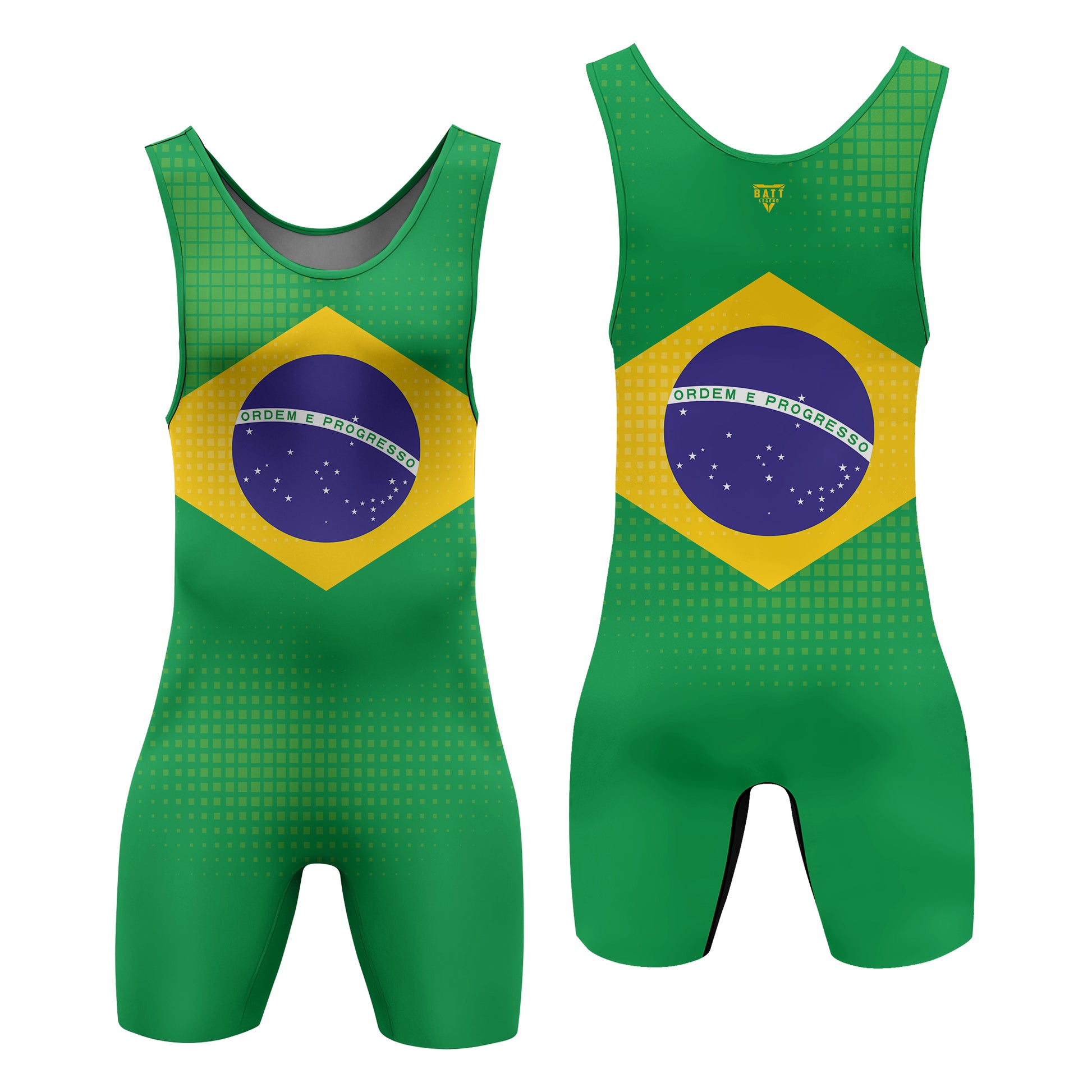 Brazil Flag Wrestling Singlet