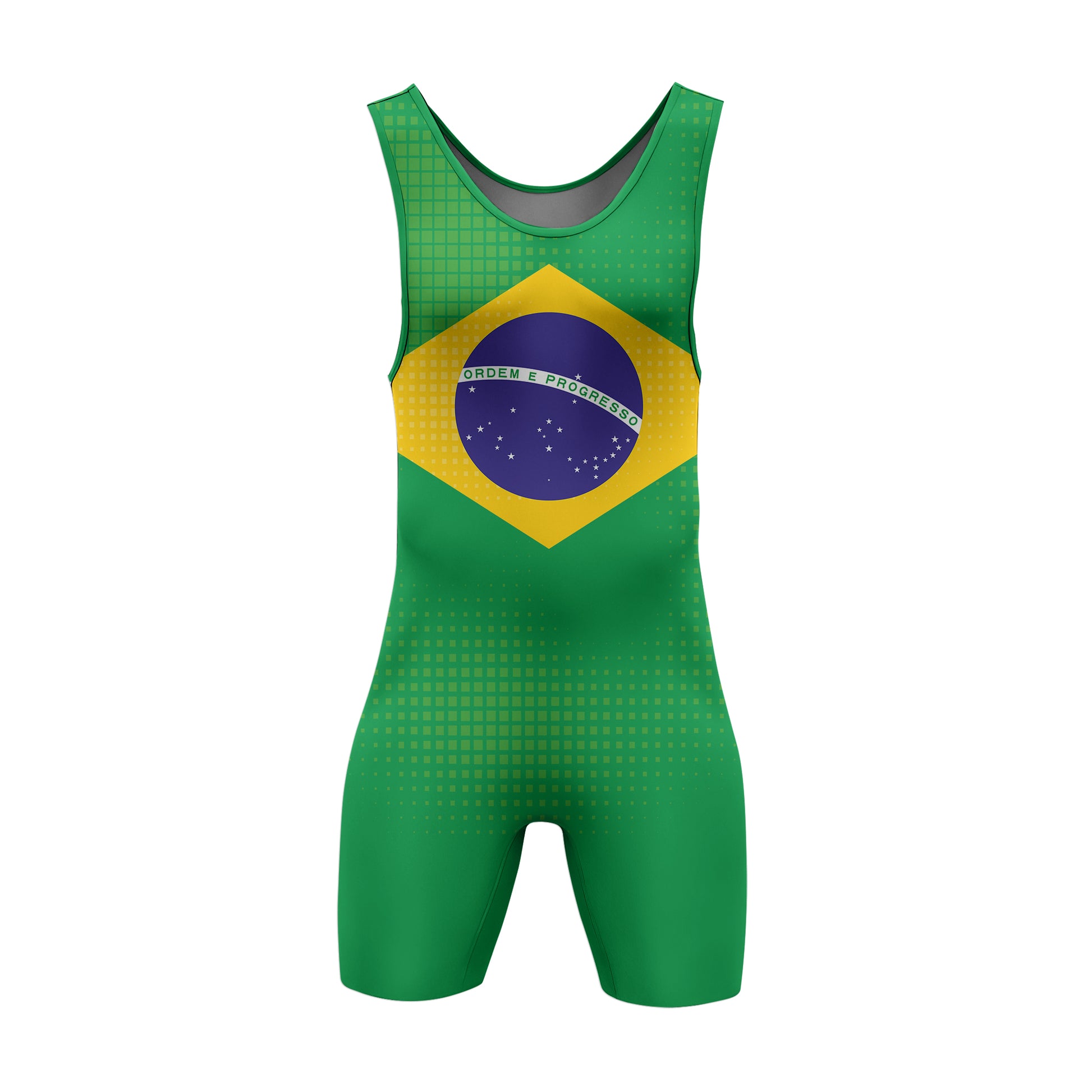 Brazil Flag Wrestling Singlet