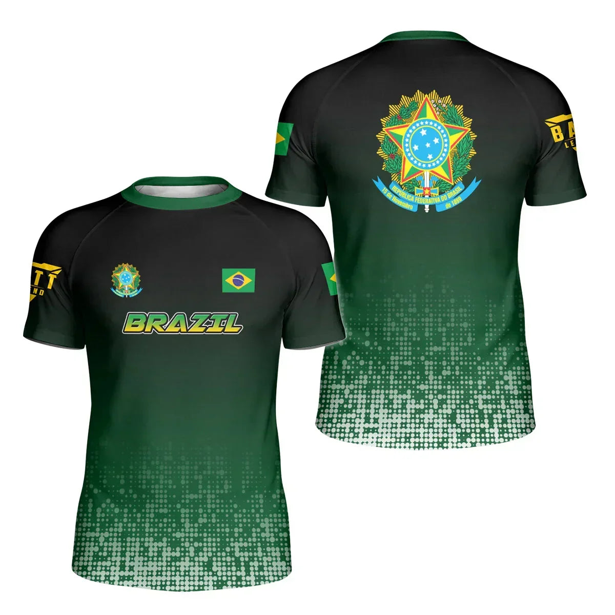 Brazil Halftone Kids Rash Guard