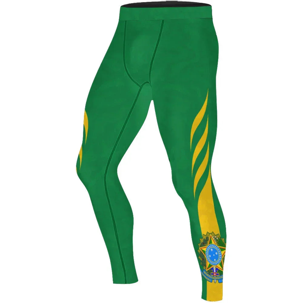 Brazil Heritage Force Men's Compression Leggings
