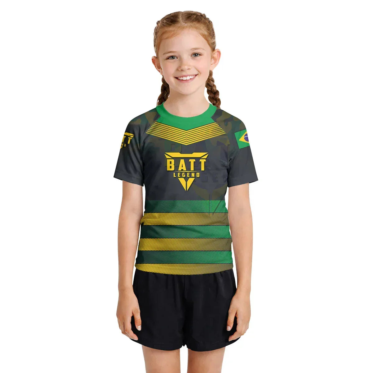 Brazil Skull Fighter Kids Rash Guard