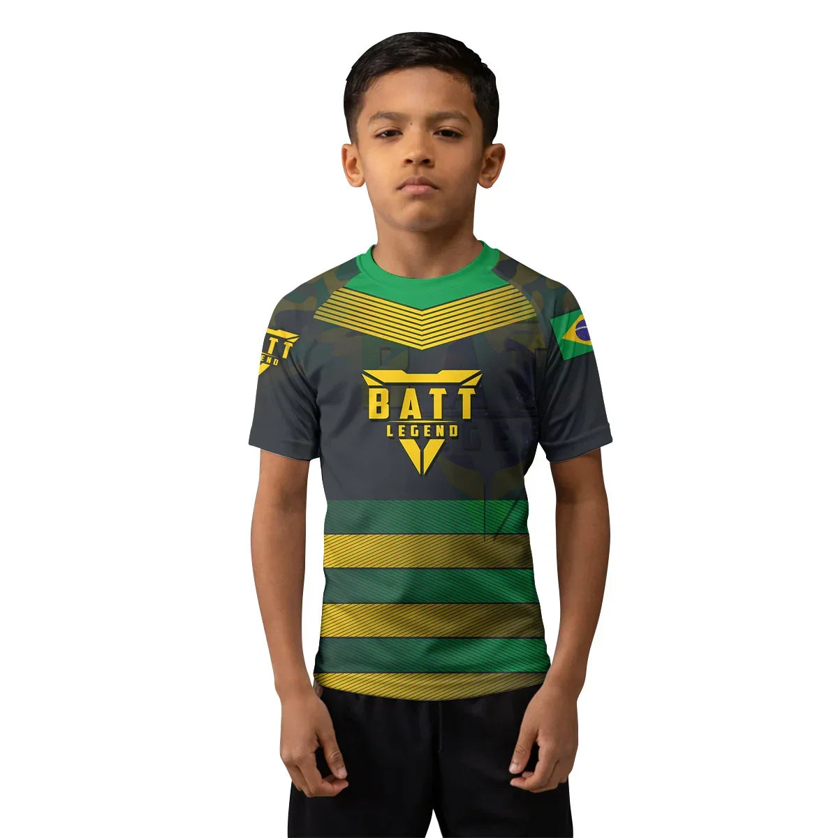 Brazil Skull Fighter Kids Rash Guard