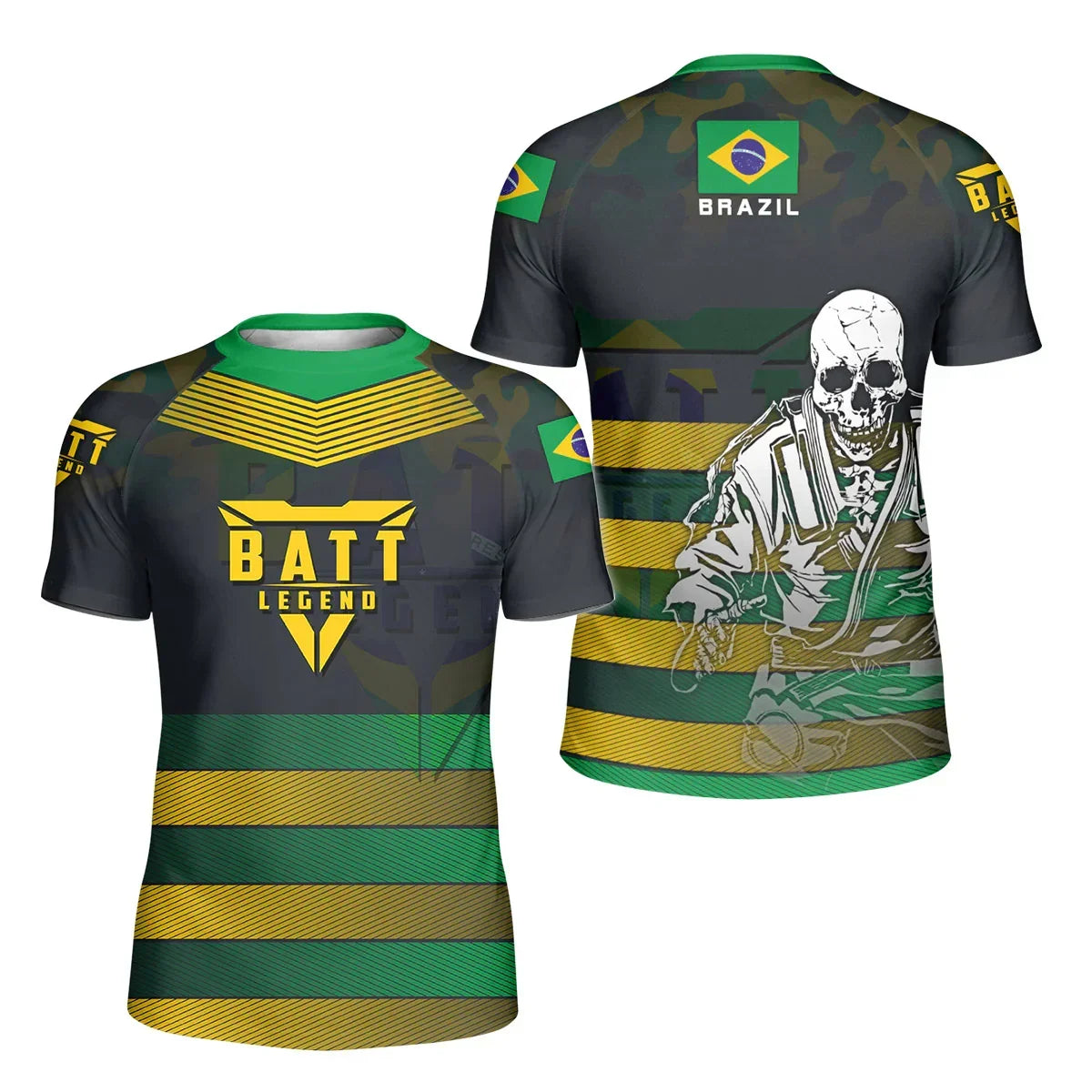 Brazil Skull Fighter Kids Rash Guard