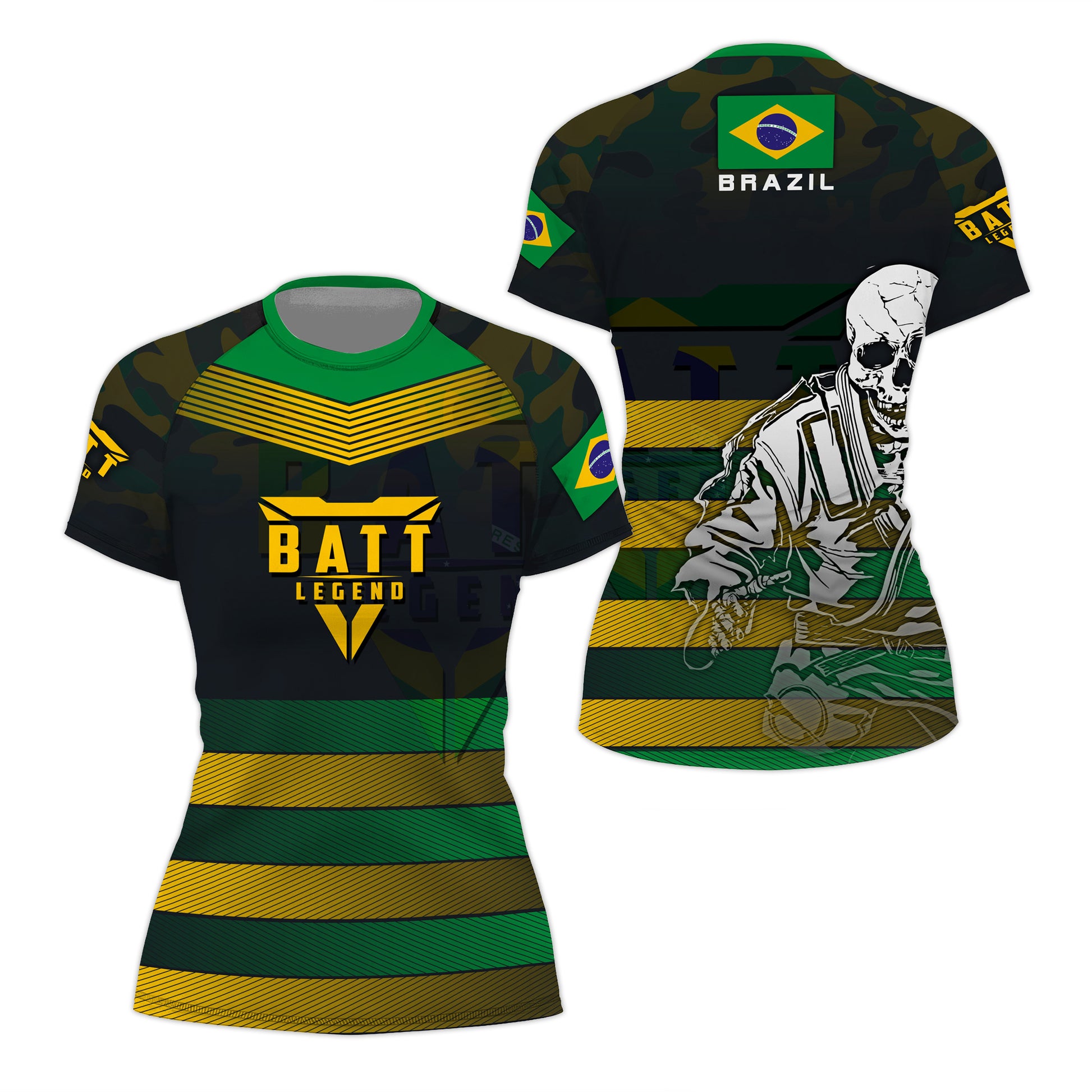 Brazil Skull Fighter Rash Guard