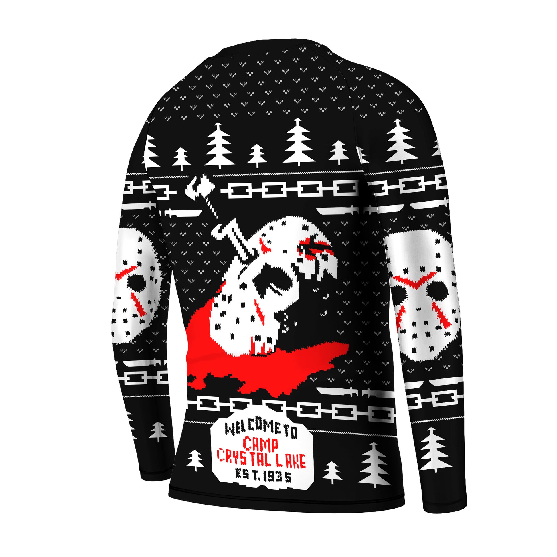 Camp Crystal Lake Christmas Kids Rash Guard