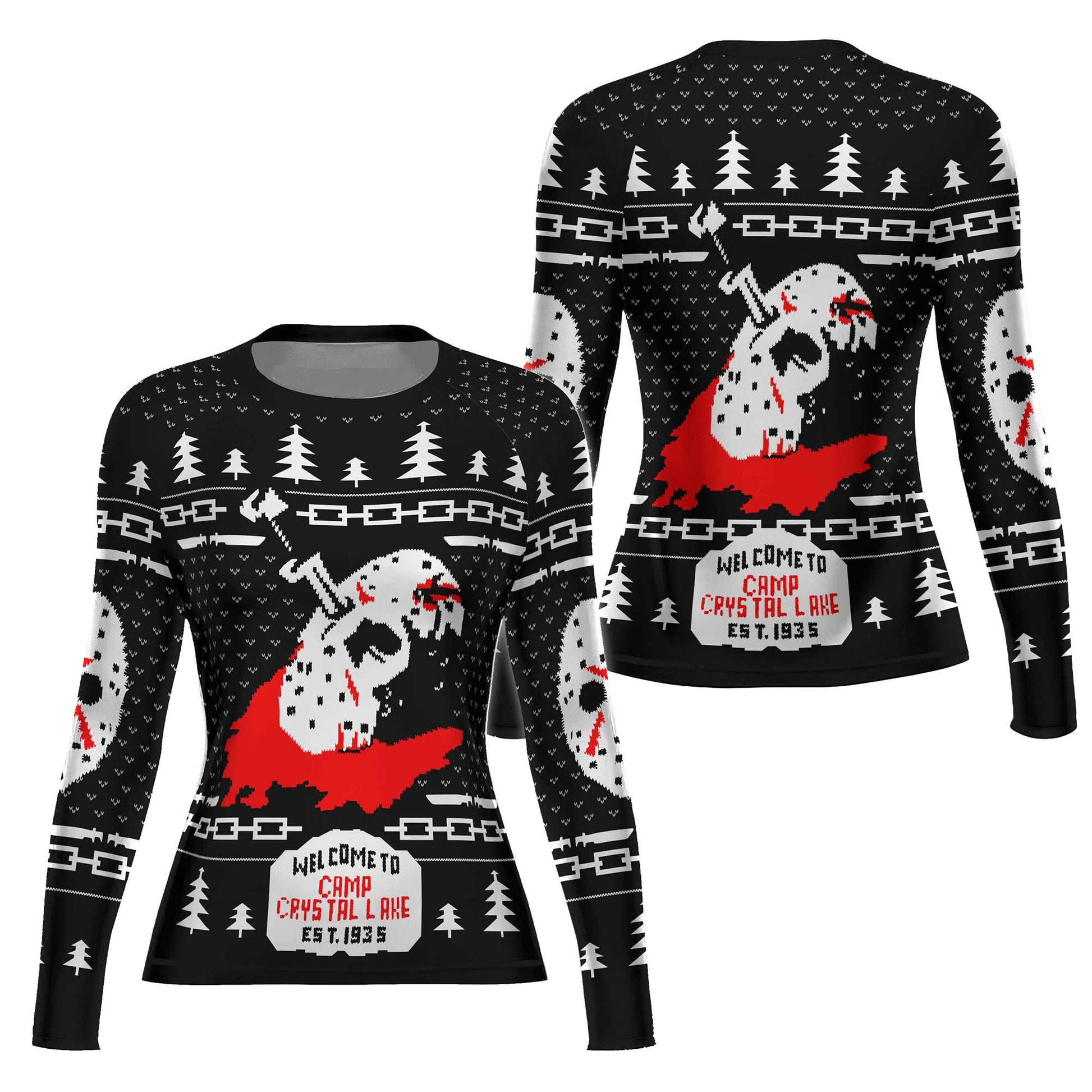 Camp Crystal Lake Christmas Rash Guard
