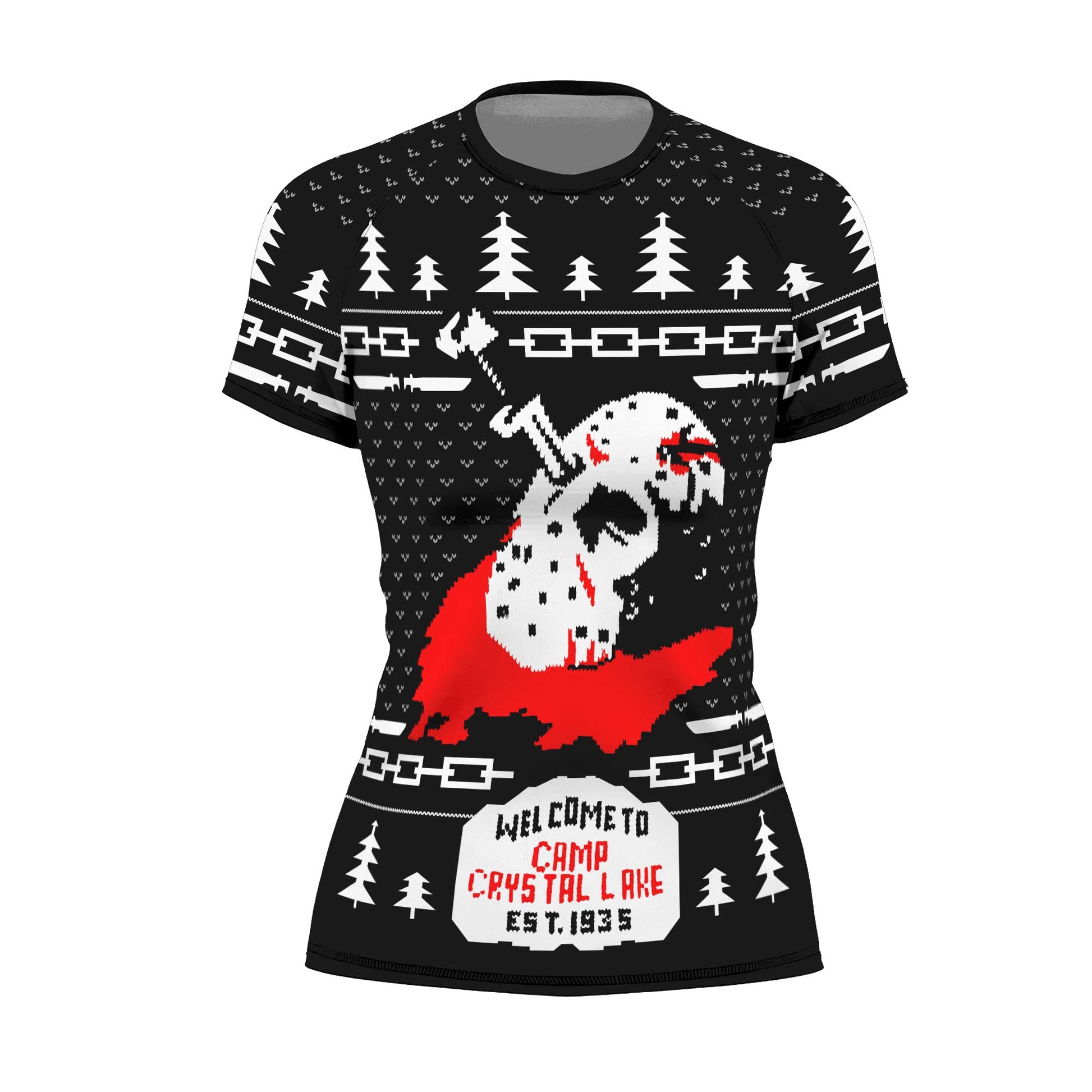 Camp Crystal Lake Christmas Rash Guard