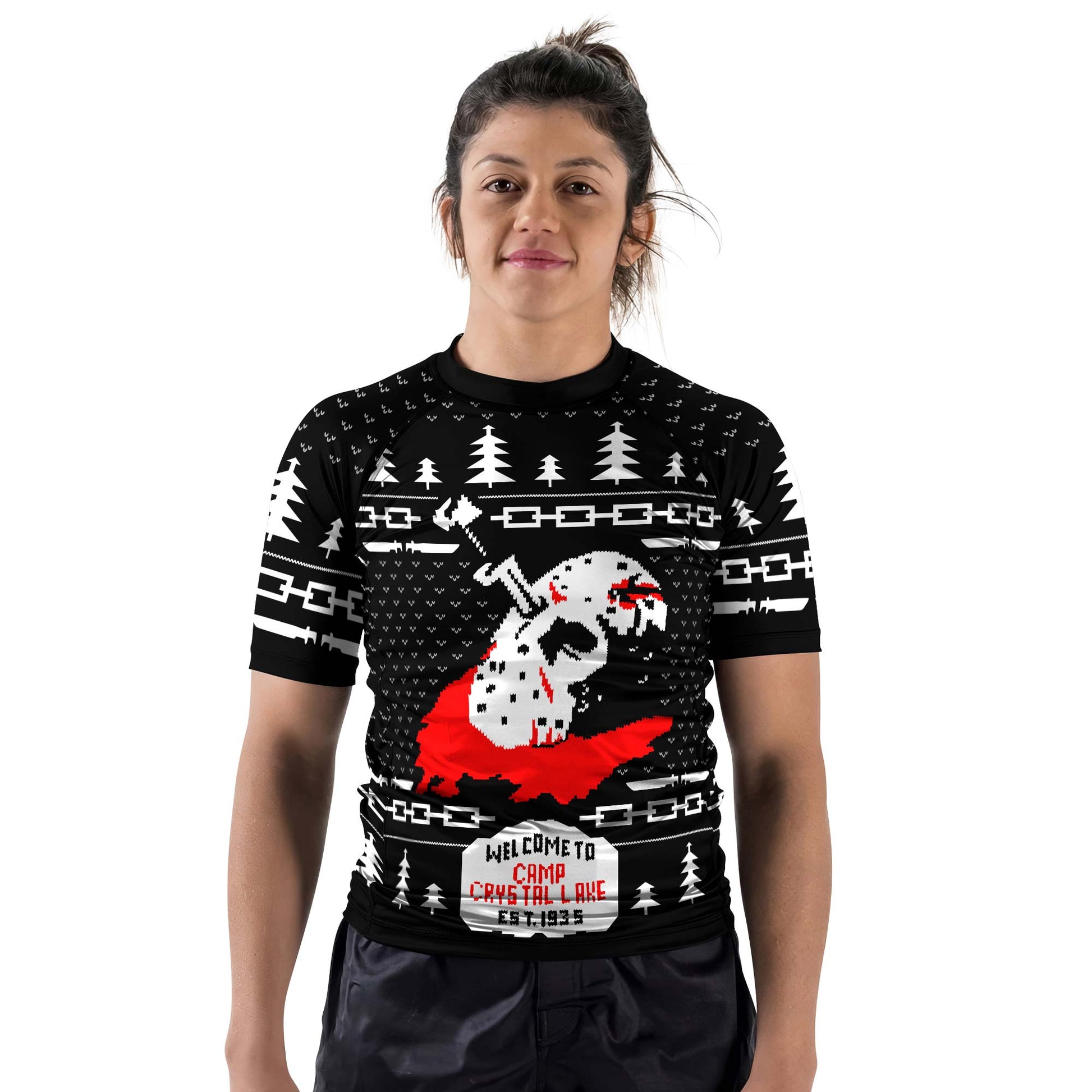 Camp Crystal Lake Christmas Rash Guard