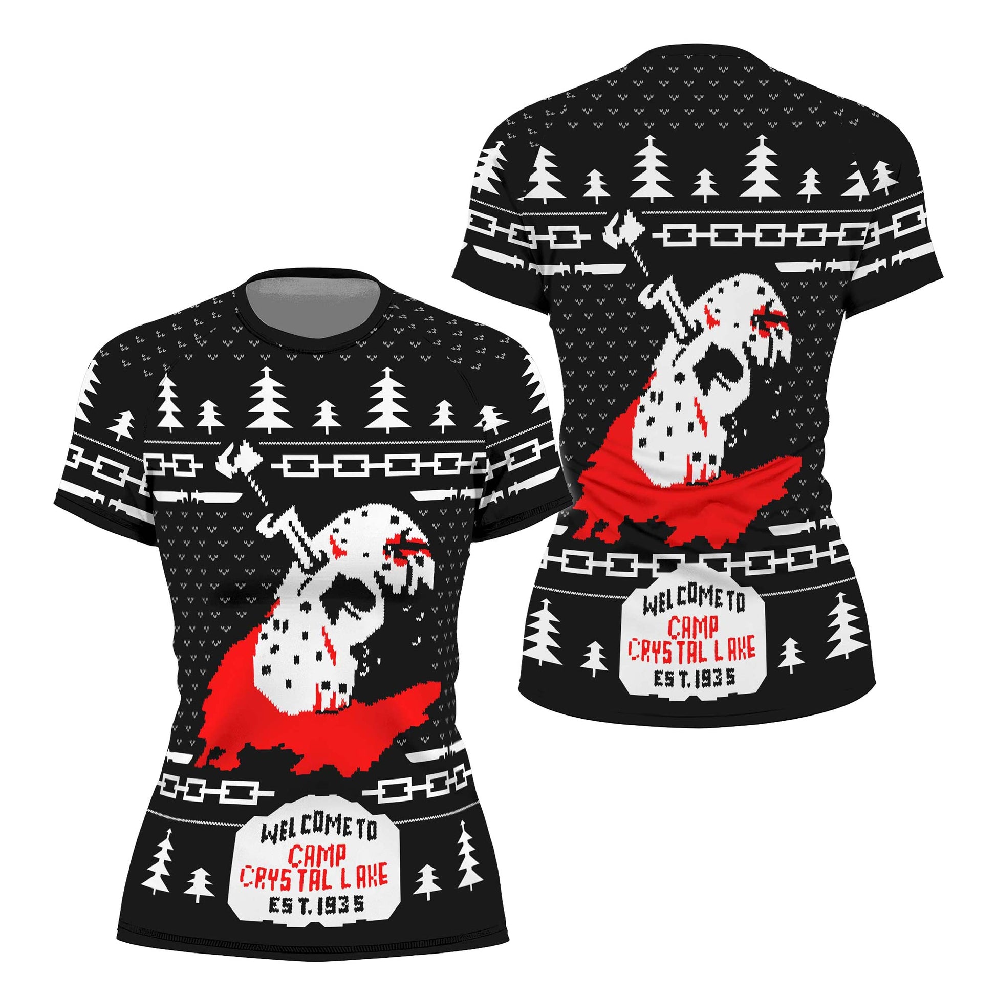 Camp Crystal Lake Christmas Rash Guard