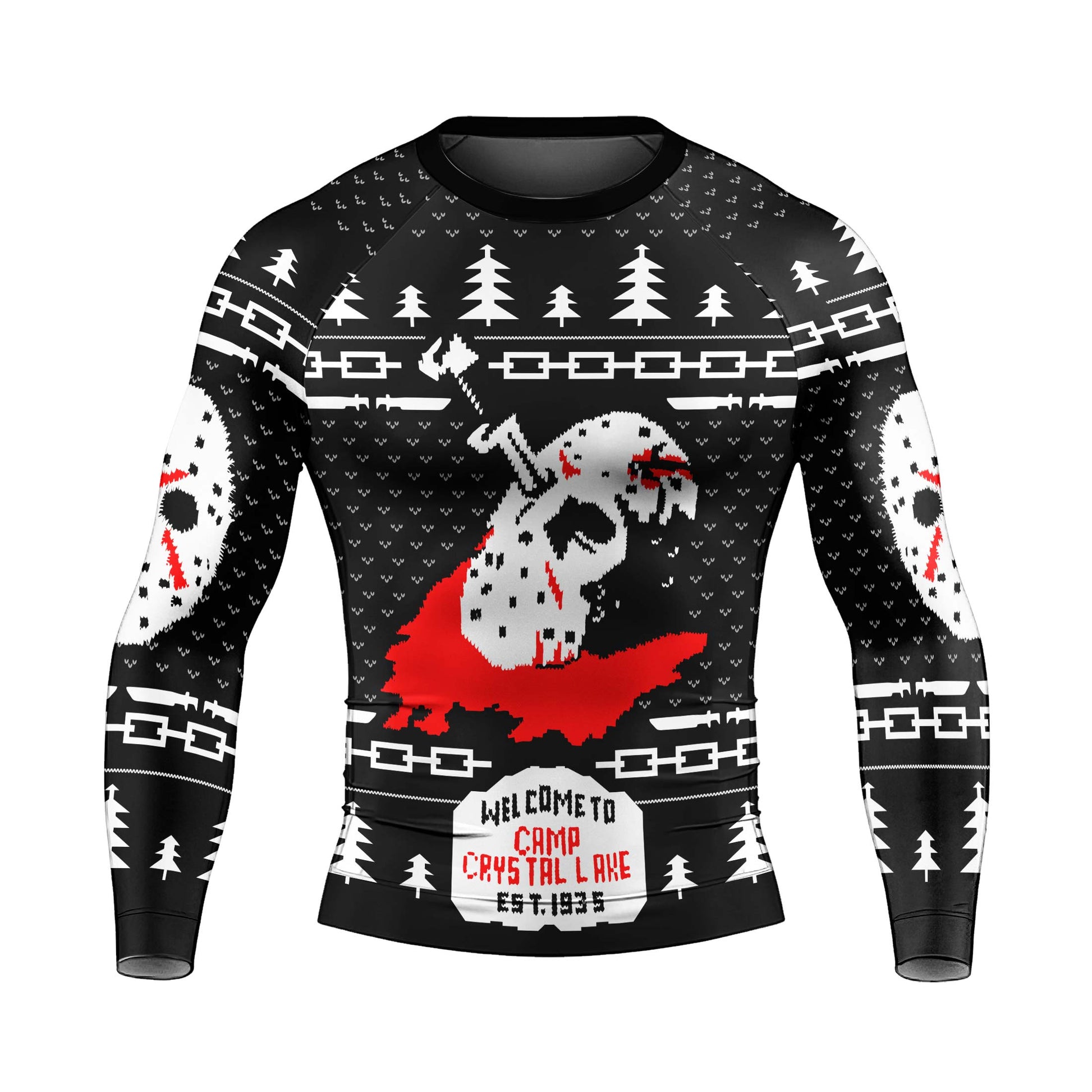 Camp Crystal Lake Christmas Rash Guard