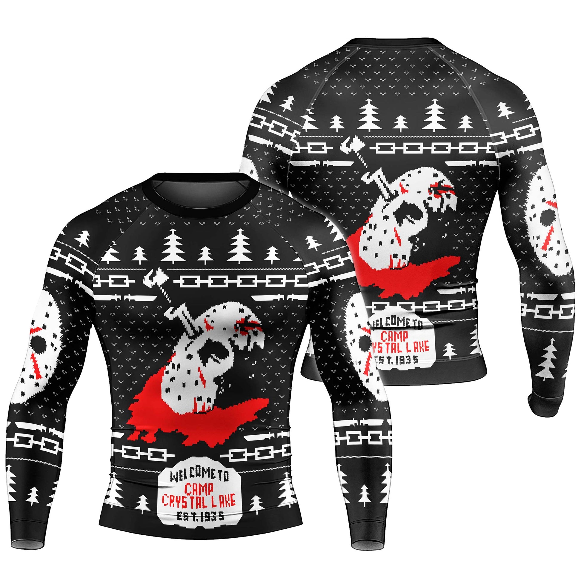 Camp Crystal Lake Christmas Rash Guard