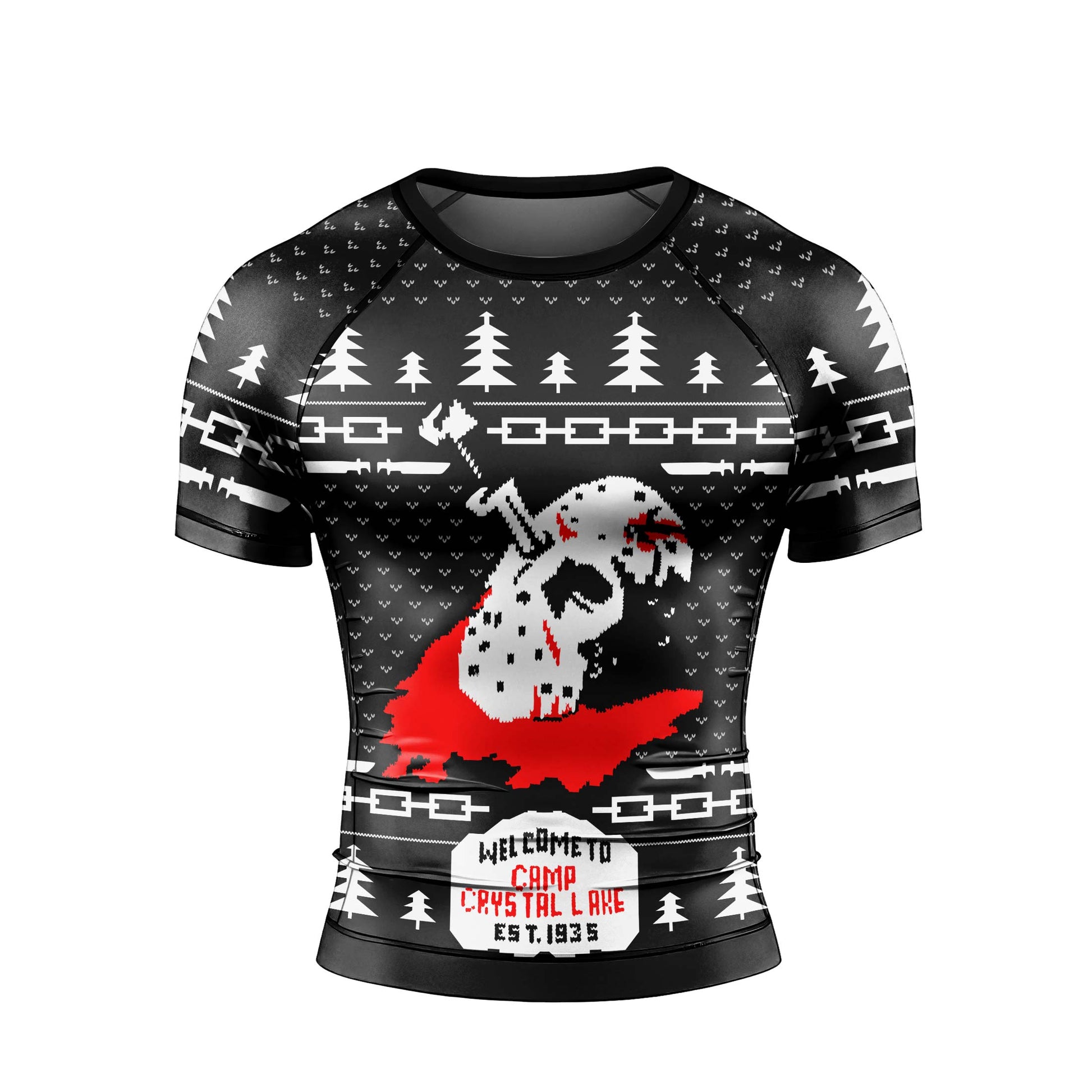 Camp Crystal Lake Christmas Rash Guard