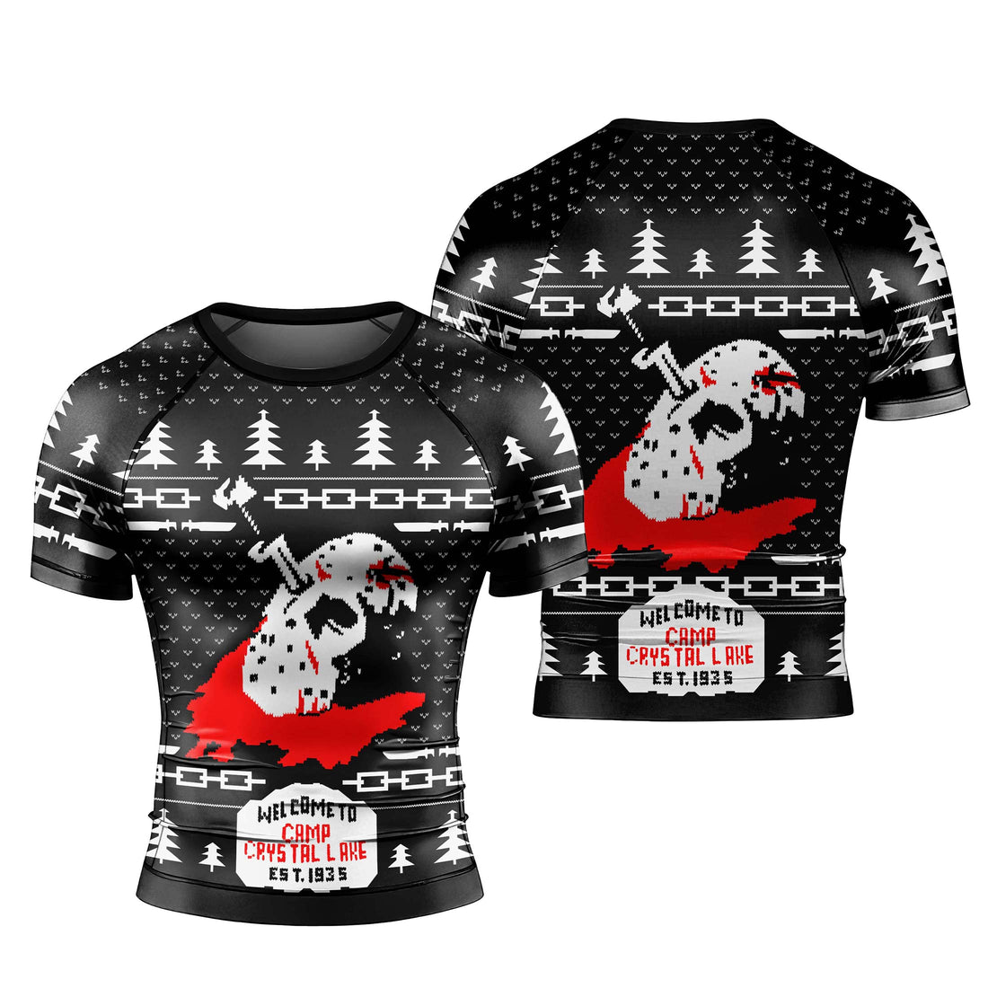 Camp Crystal Lake Christmas Rash Guard