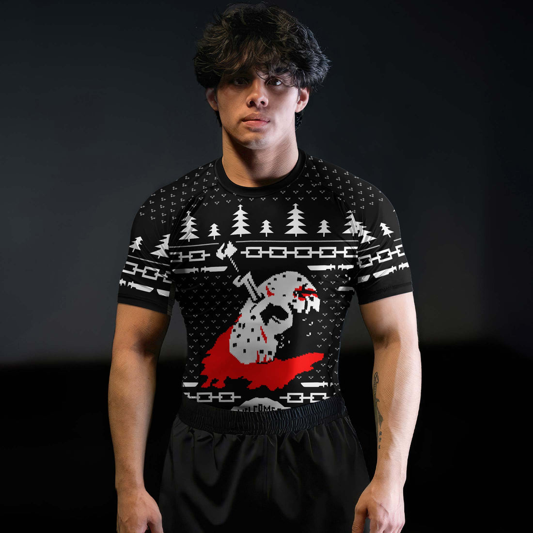 Camp Crystal Lake Christmas Rash Guard