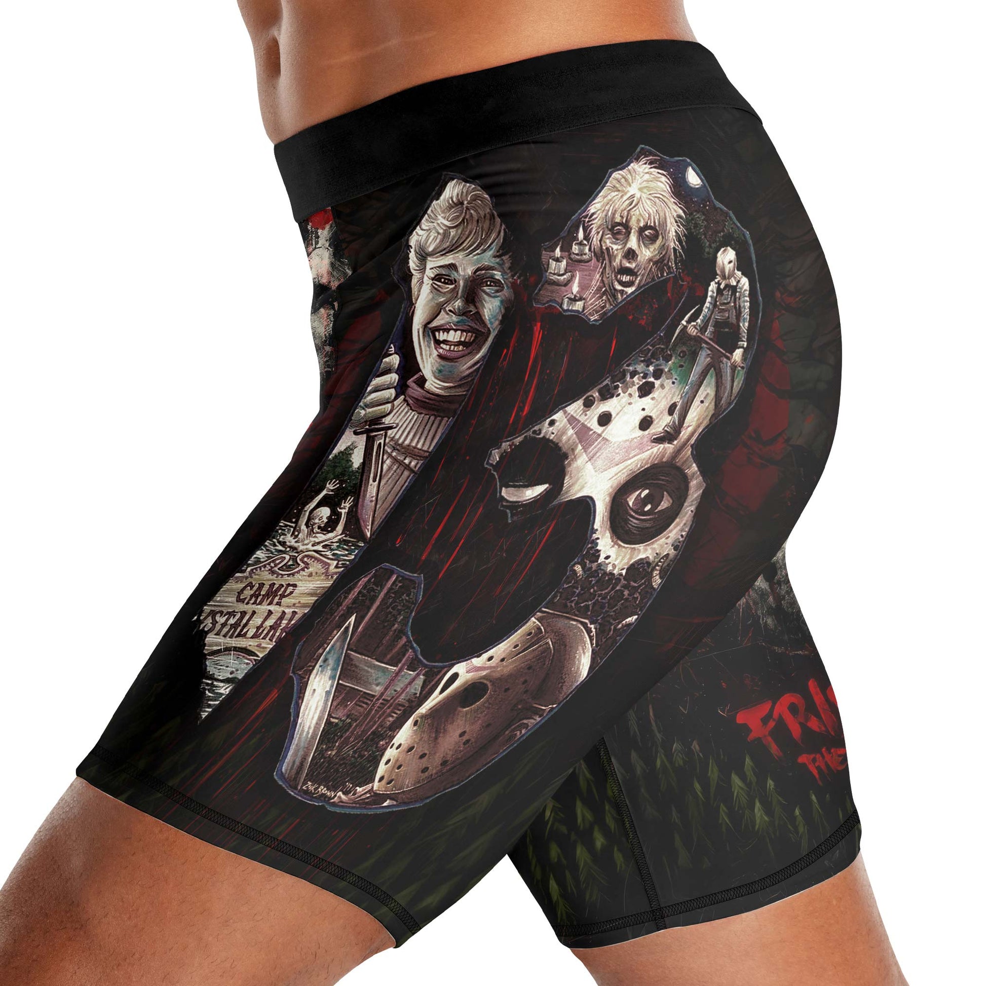 Camp Crystal Lake Friday The 13th Compression Shorts