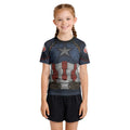 Captain America Cosplay Kids Rash Guard