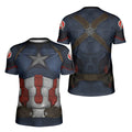 Captain America Cosplay Kids Rash Guard
