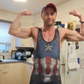Captain America Cosplay Wrestling Singlet
