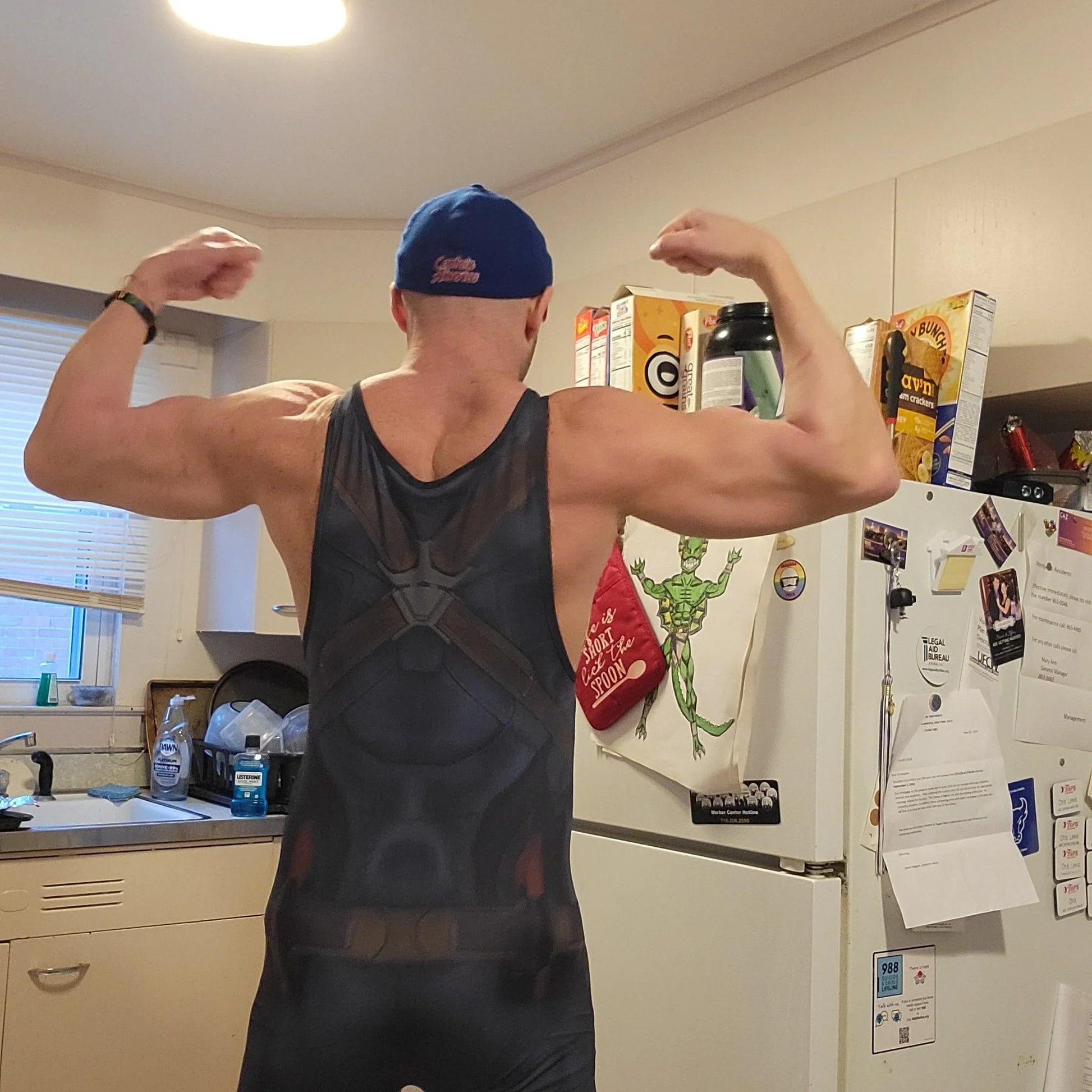 Captain America Cosplay Wrestling Singlet