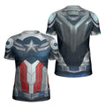 Captain America New World Order Cosplay Kids Rash Guard