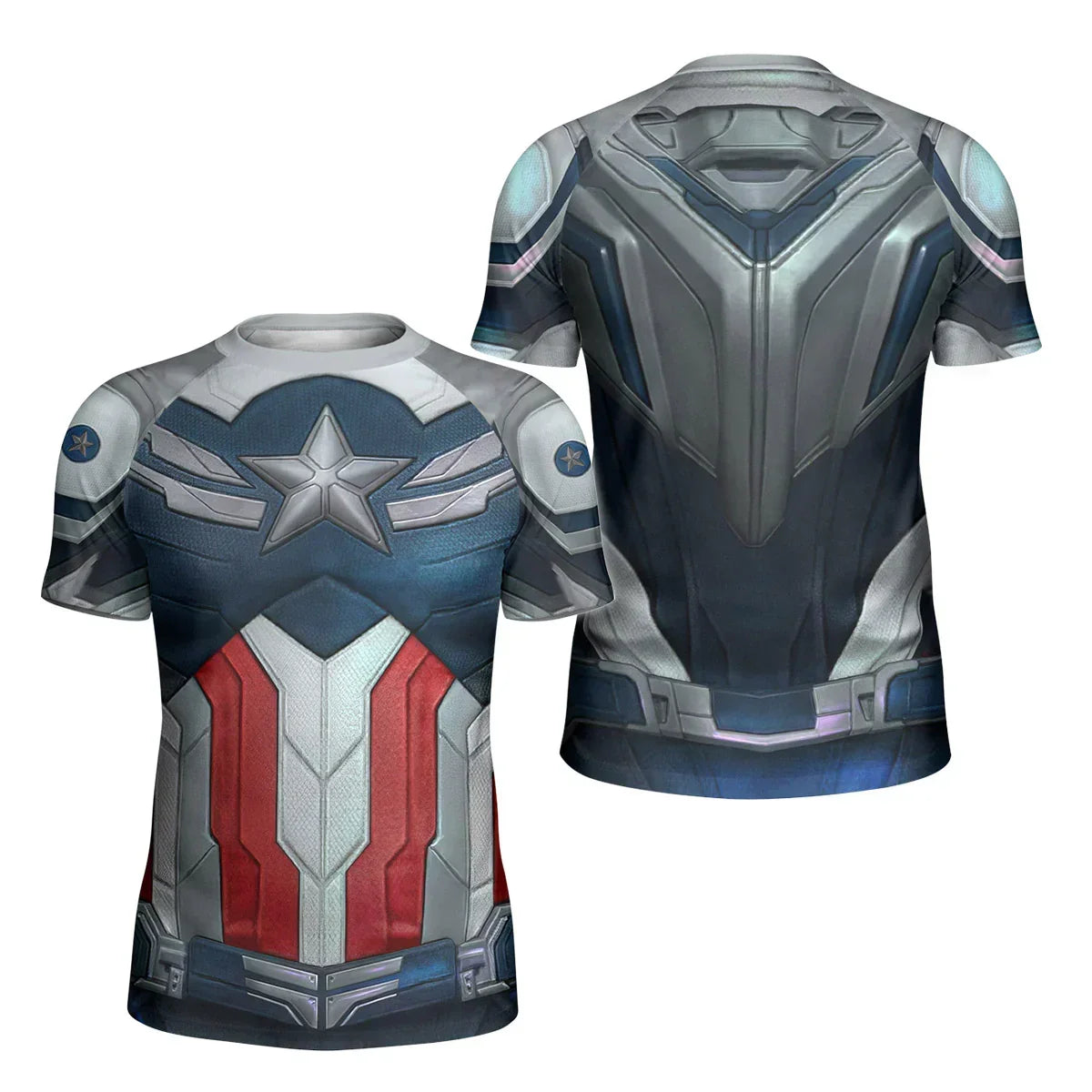 Captain America New World Order Cosplay Kids Rash Guard