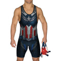 Captain America New World Order Cosplay Men's Wrestling Singlet