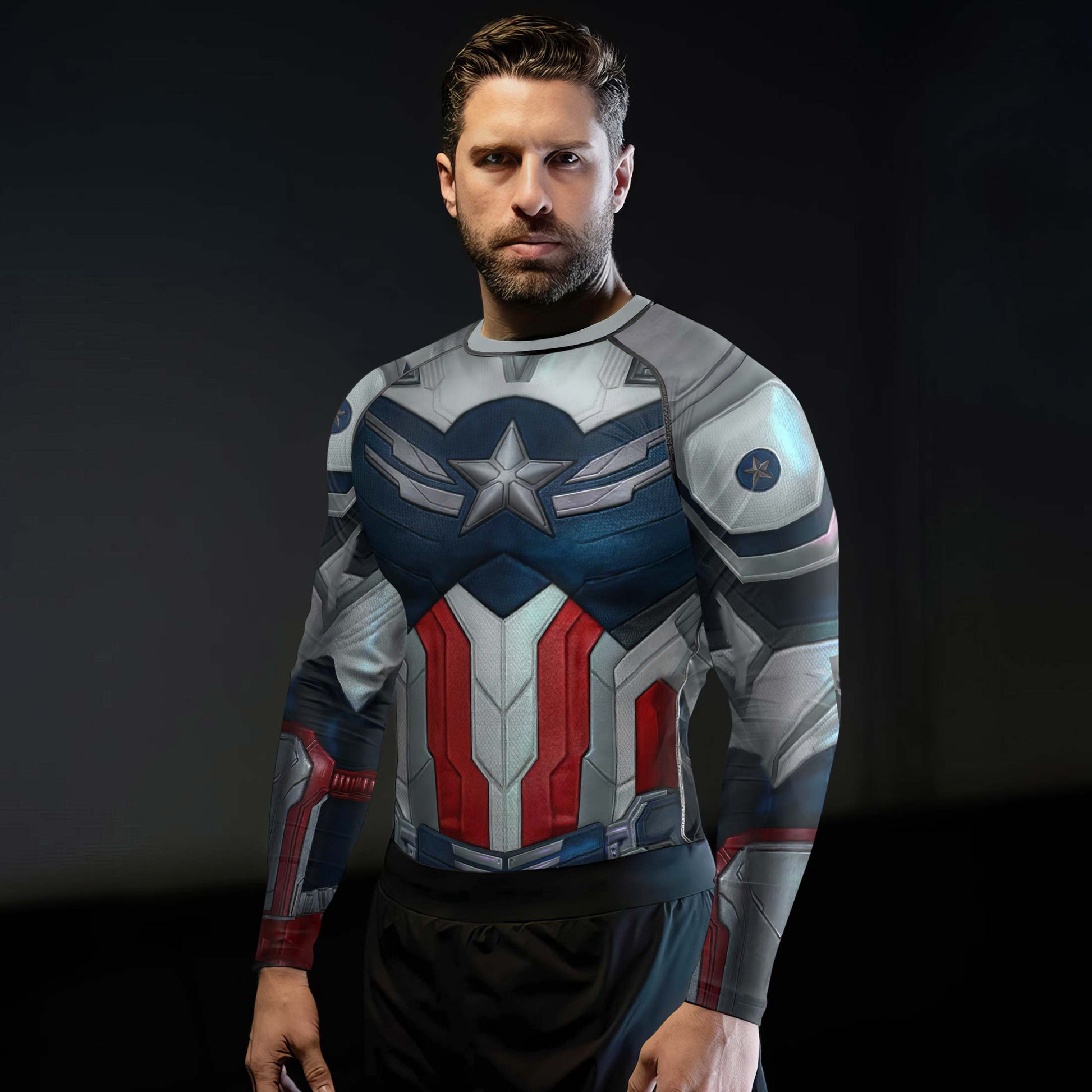 Captain America New World Order Cosplay Rash Guard