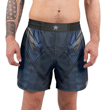 Captain America New World Order Cosplay Grappling Shorts