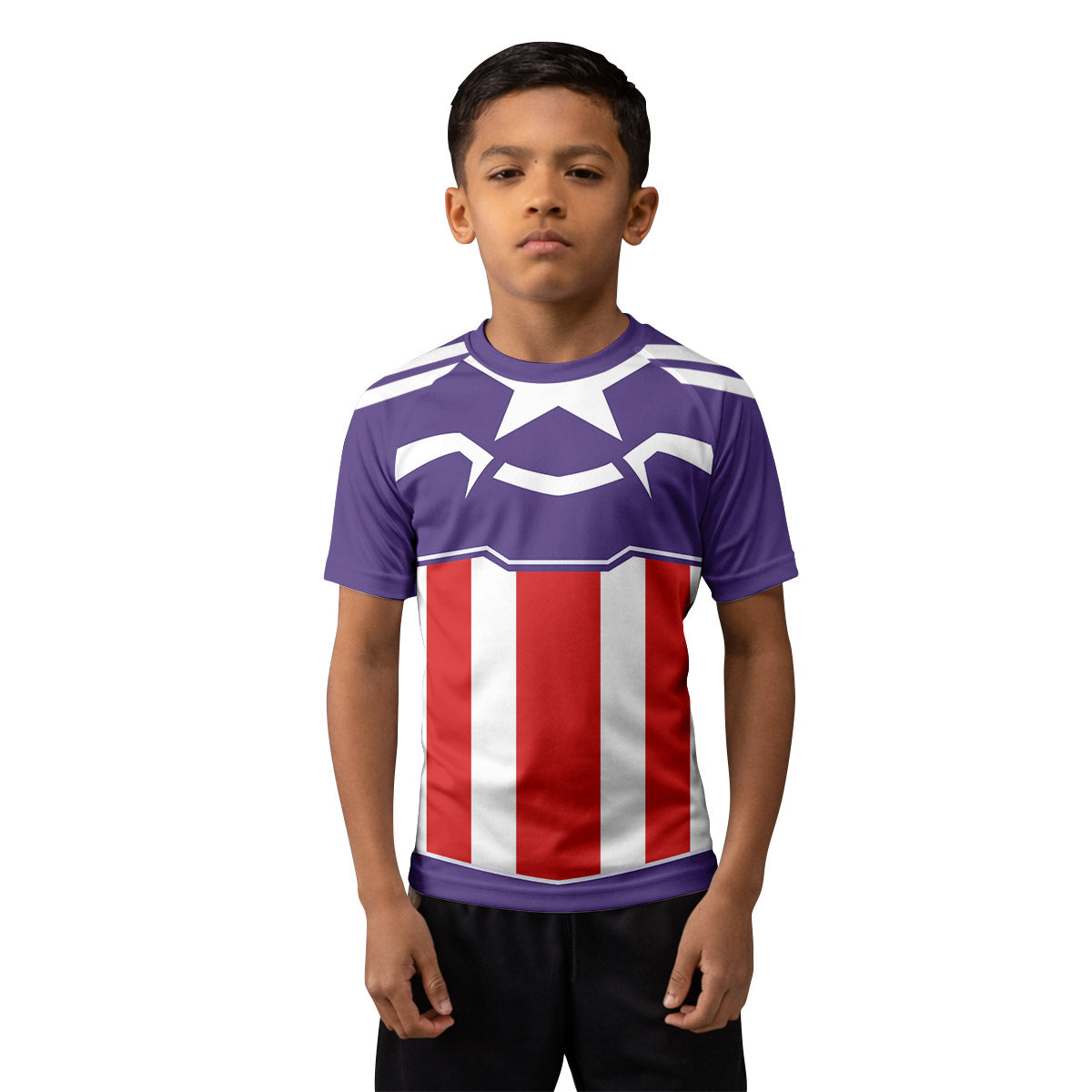 Captain America Sam Wilson Kids Rash Guard