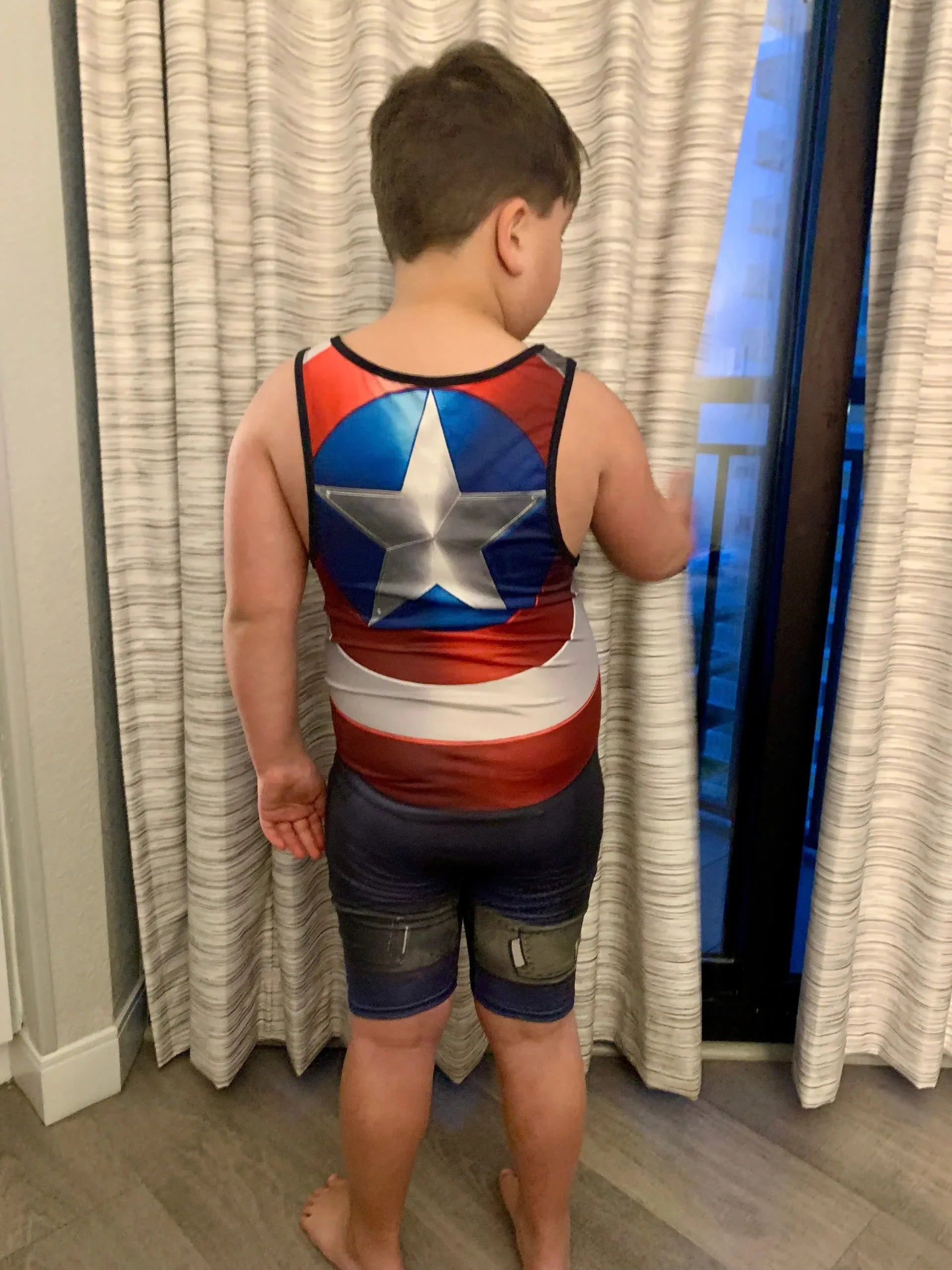 Captain America With Vibranium Shield Men's Wrestling Singlet