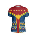 Captain Marvel Christmas Kids Rash Guard