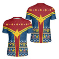 Captain Marvel Christmas Kids Rash Guard