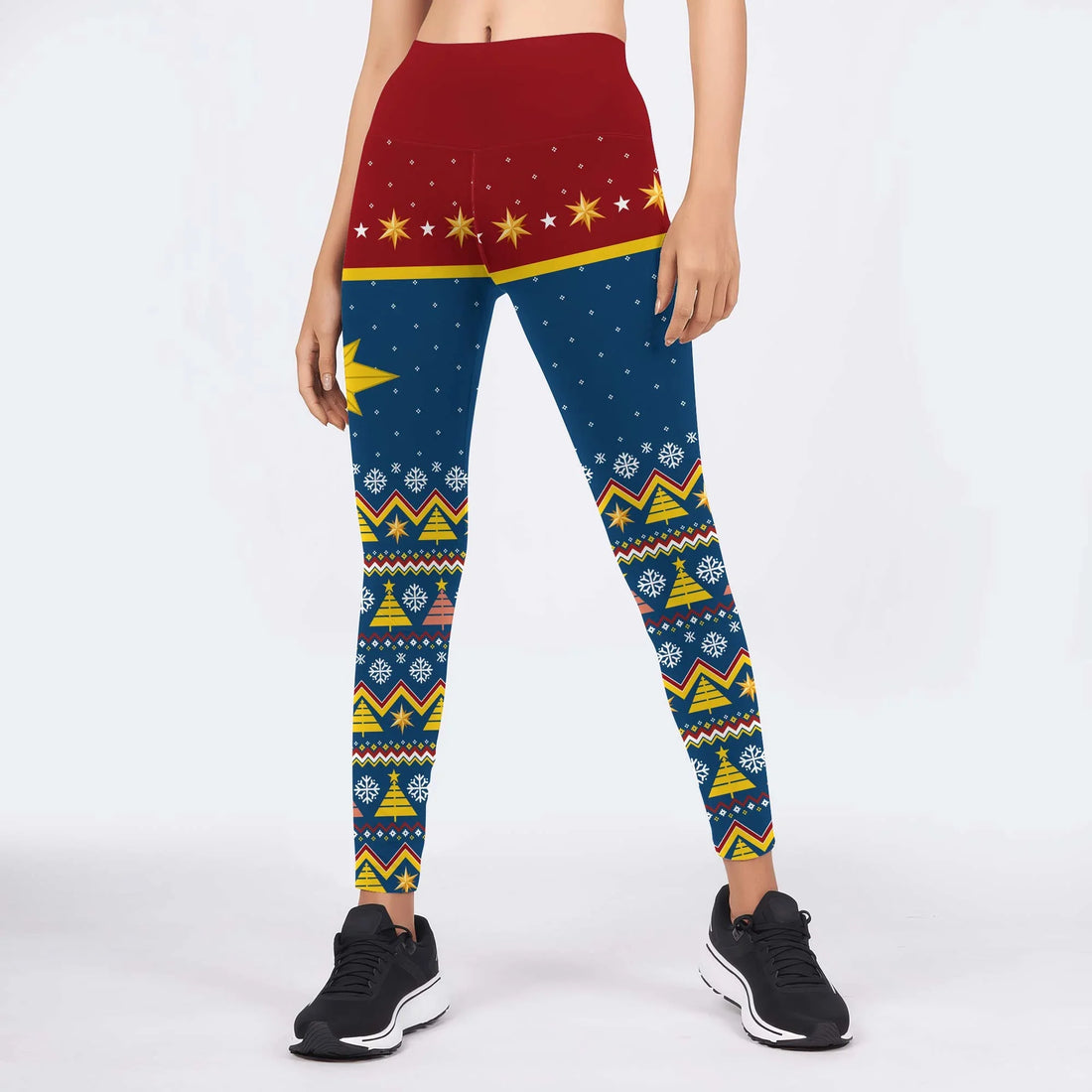 Captain Marvel Christmas Leggings