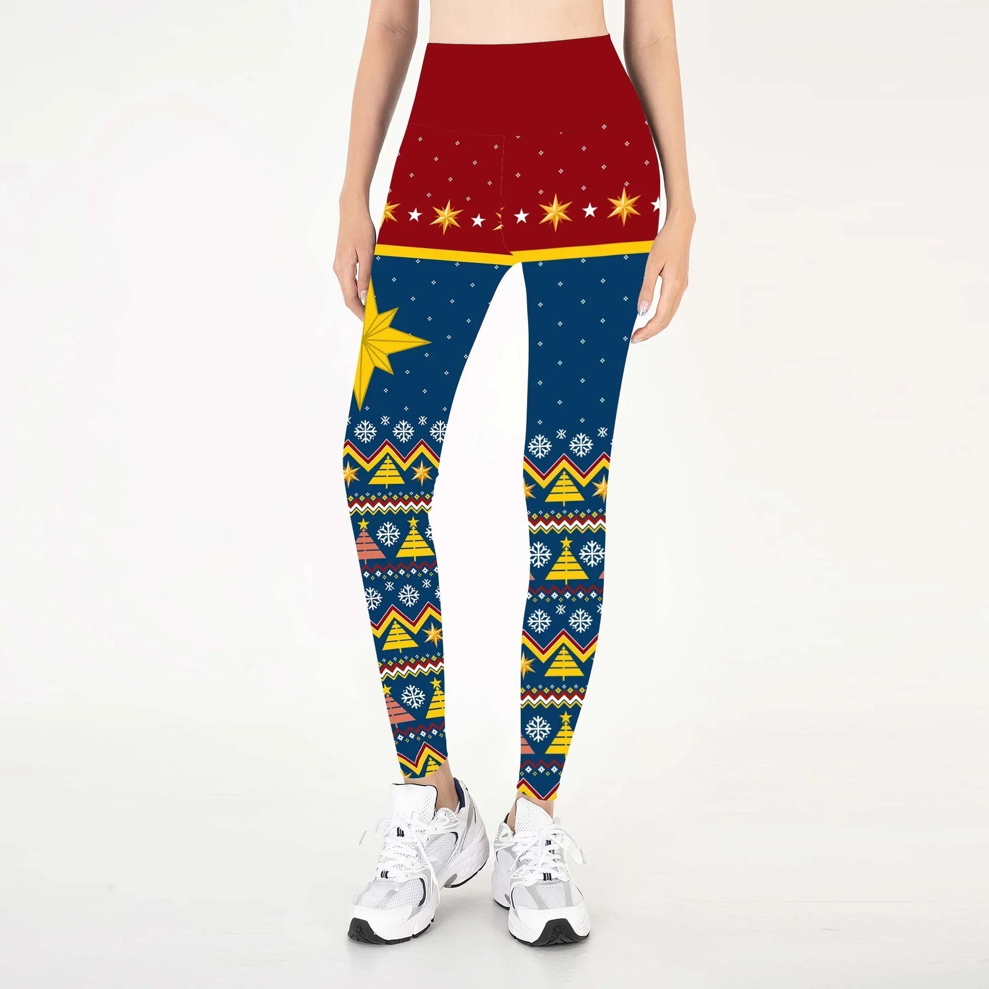Captain Marvel Christmas Leggings