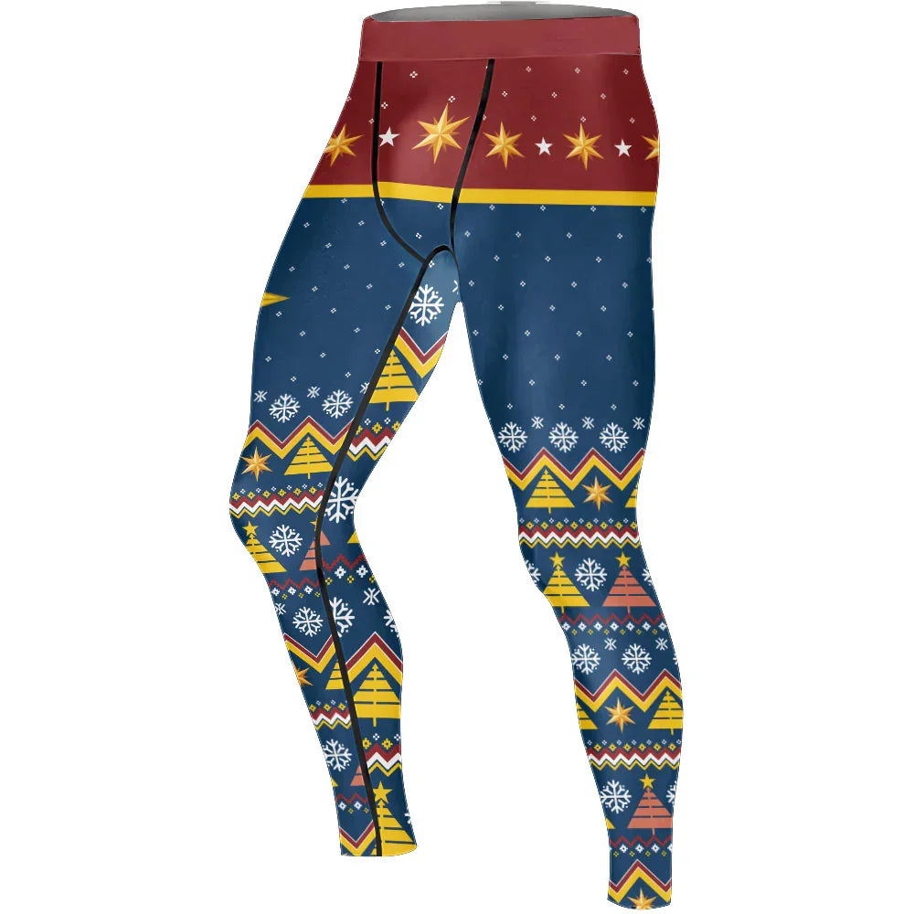 Captain Marvel Christmas Men's Compression Leggings