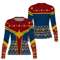 Captain Marvel Christmas Rash Guard