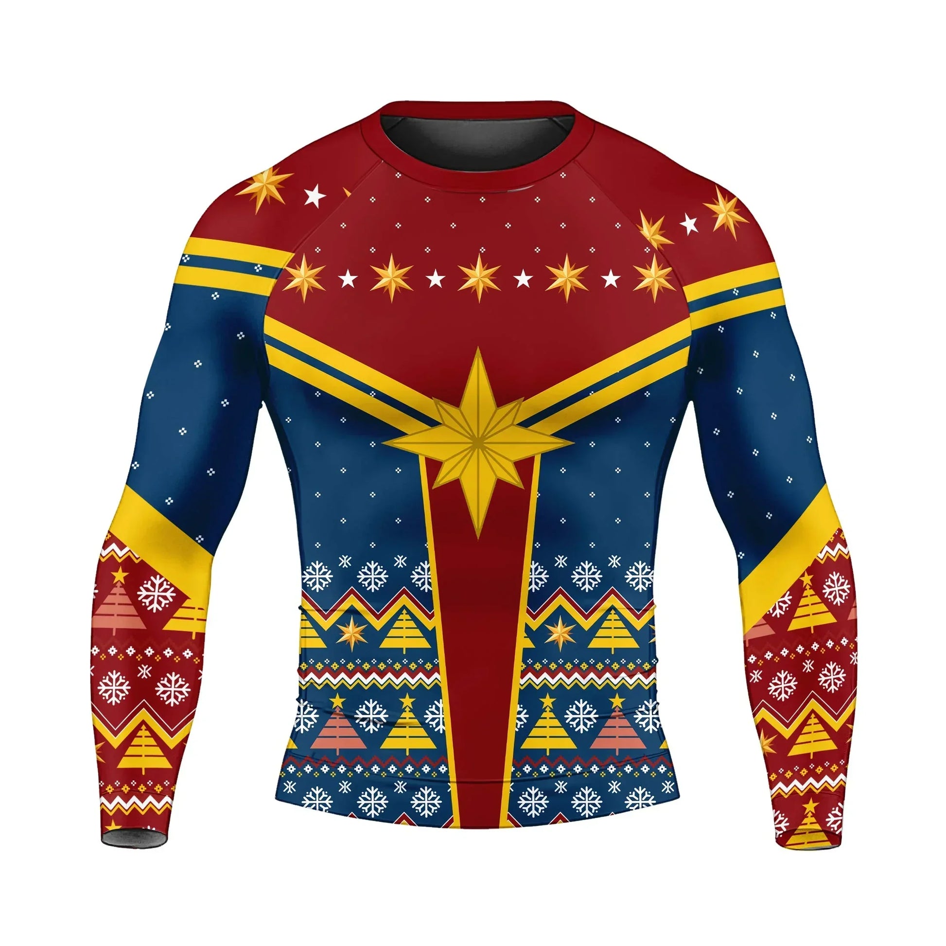 Captain Marvel Christmas Rash Guard