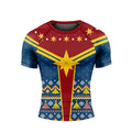 Captain Marvel Christmas Rash Guard