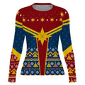 Captain Marvel Christmas Rash Guard
