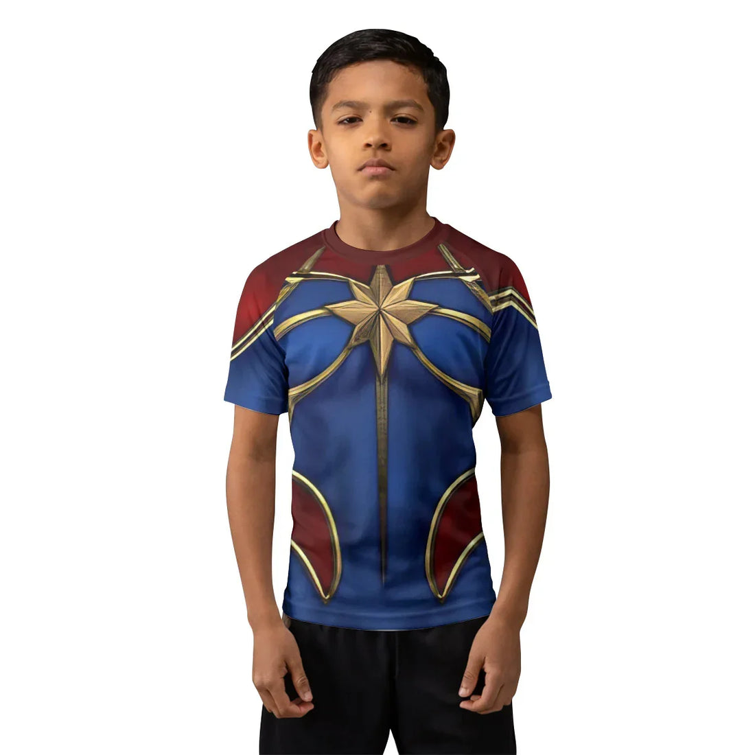 Captain Marvel Kids Rash Guard