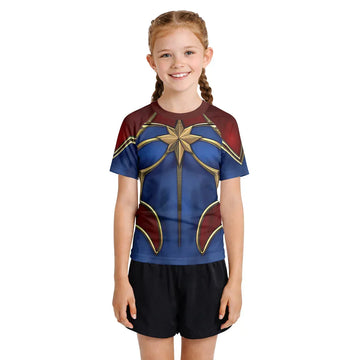 Captain Marvel Kids Rash Guard