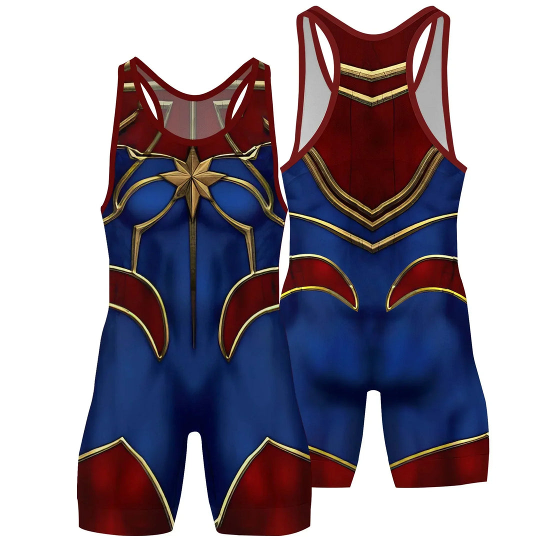 Captain Marvel Wrestling Singlet