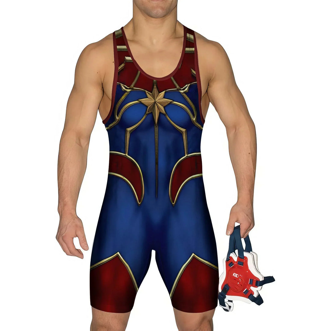 Captain Marvel Wrestling Singlet