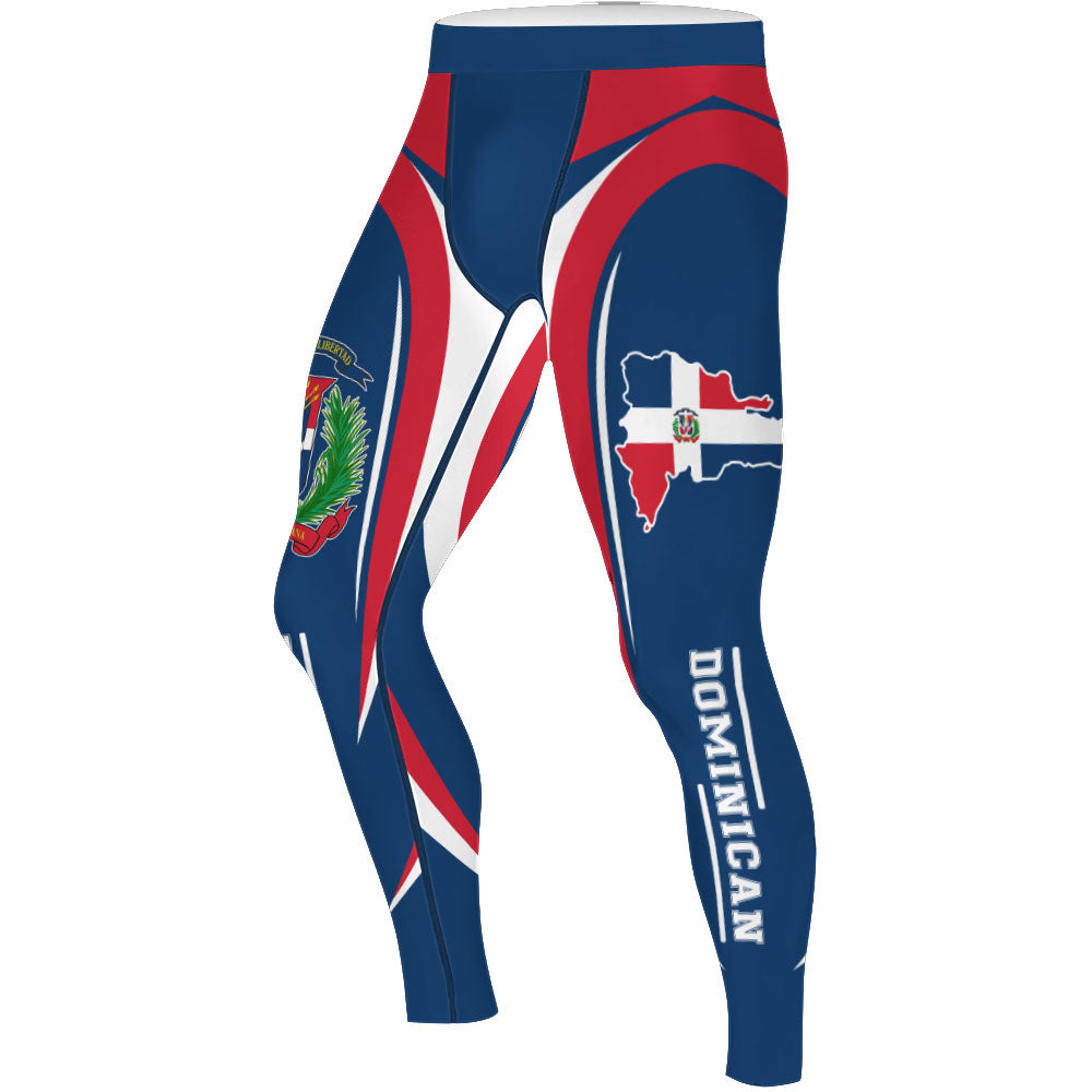 Caribbean Flag Defender Men's Compression Leggings