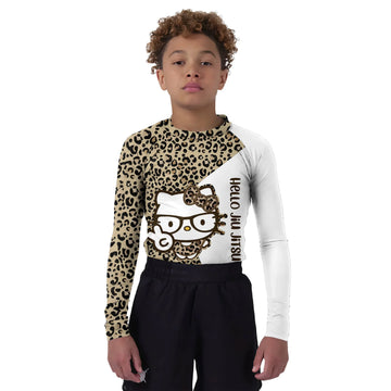 Cheetah Hello Kitty Kids Rash Guard